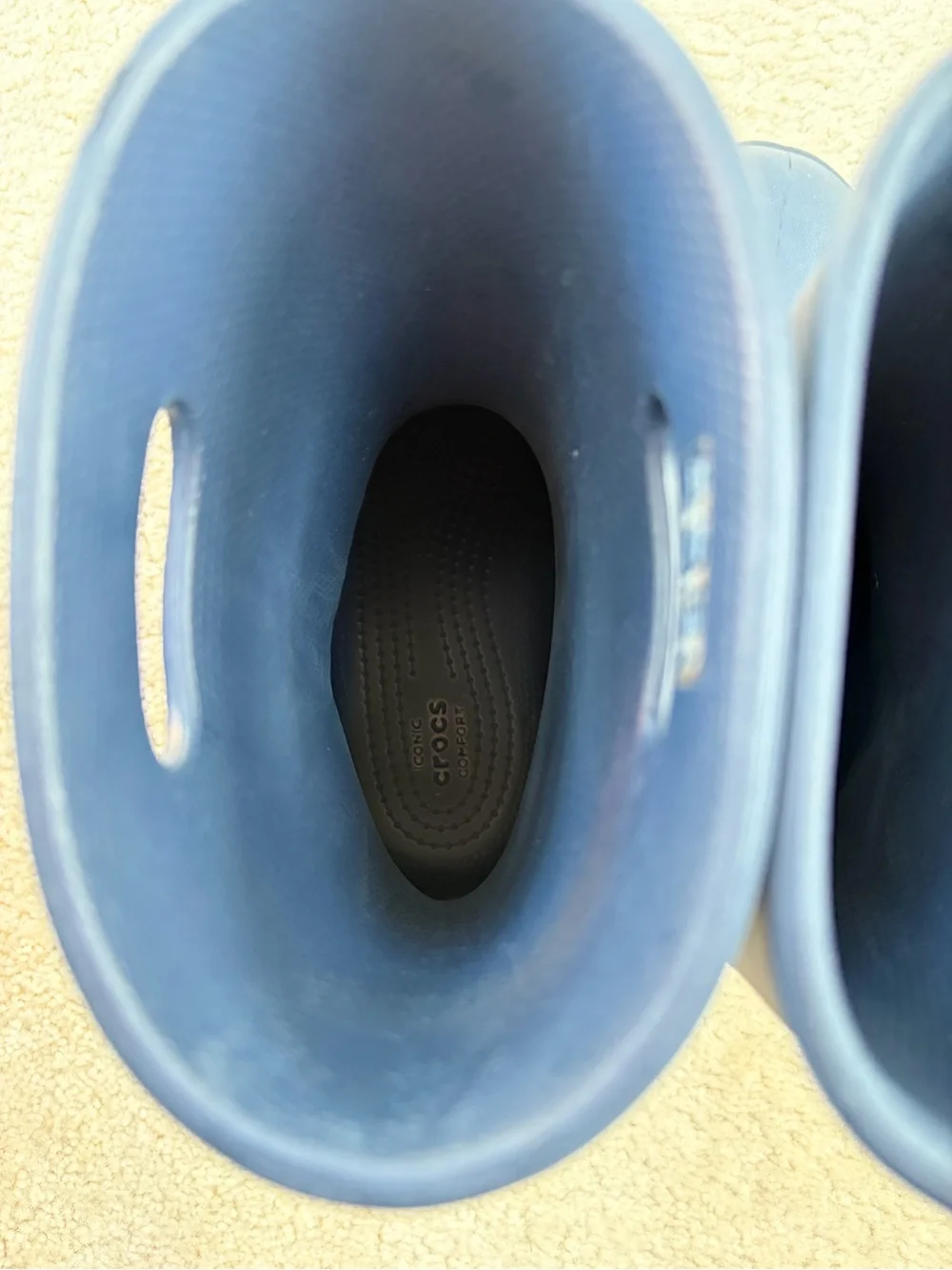 Crocs Big Kid Size 3 / J3 Navy Blue Crocband Pull On Rain Boots